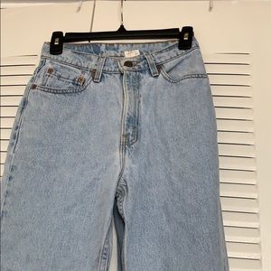 Levi light wash mom cut jeans
